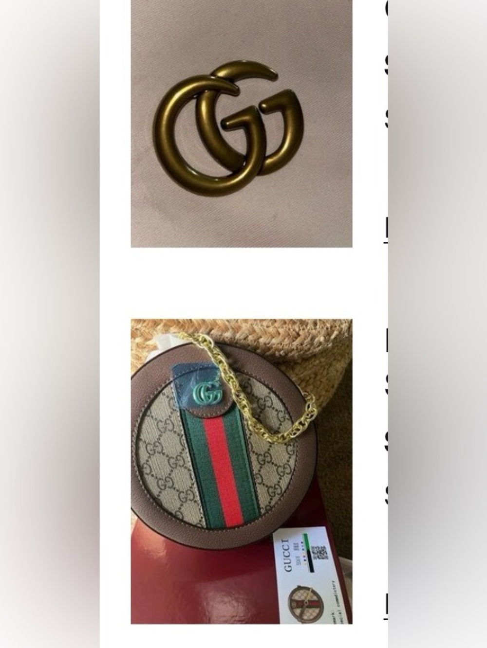 Designer Inspired  Monogram Satchel with chain strap - Picture 2 of 4